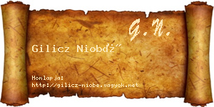 Gilicz Niobé névjegykártya